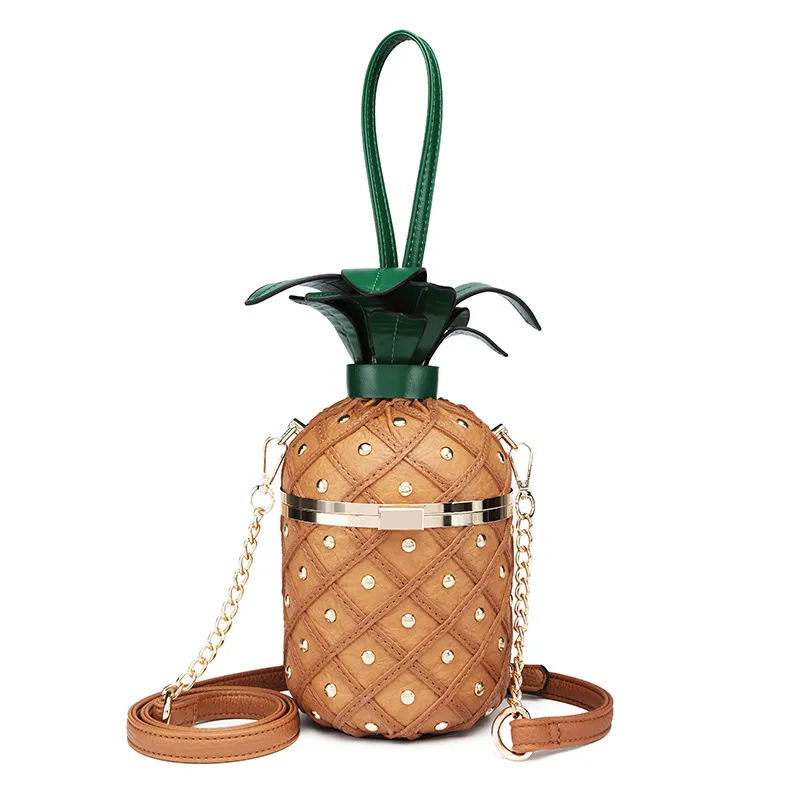 Pineapple Hand Chain bag - Apricot