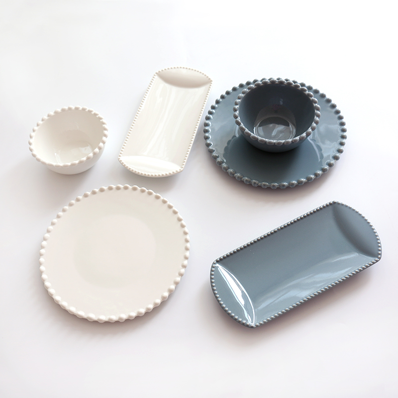 Rectangular plate circular cake flat plate