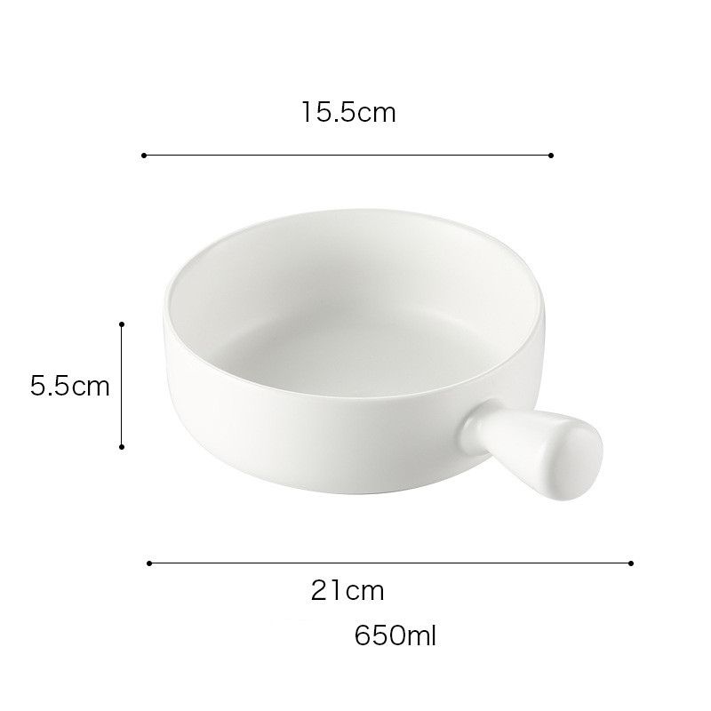 Special ceramic plate for oven with handle White - Shop at LoveMi