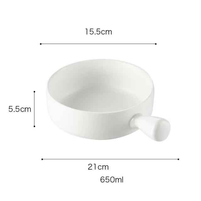 Special ceramic plate for oven with handle White - Shop at LoveMi
