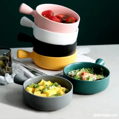 Special Ceramic Plate for Oven with Handle