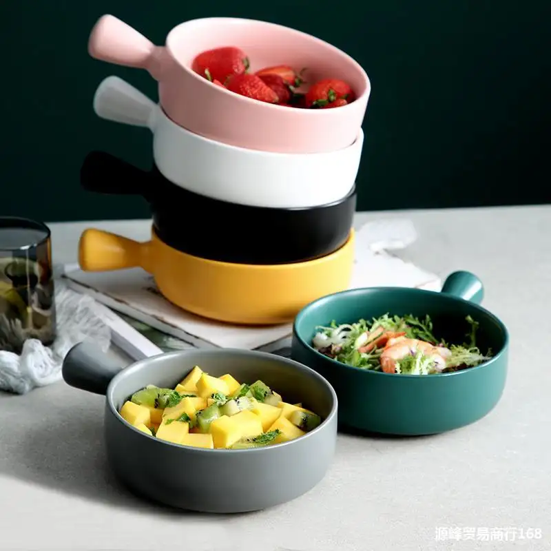 Special Ceramic Plate for Oven with Handle