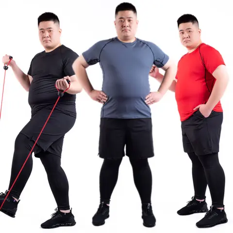 Male Fat Man High Elastic Quick-drying Clothes Plus Size