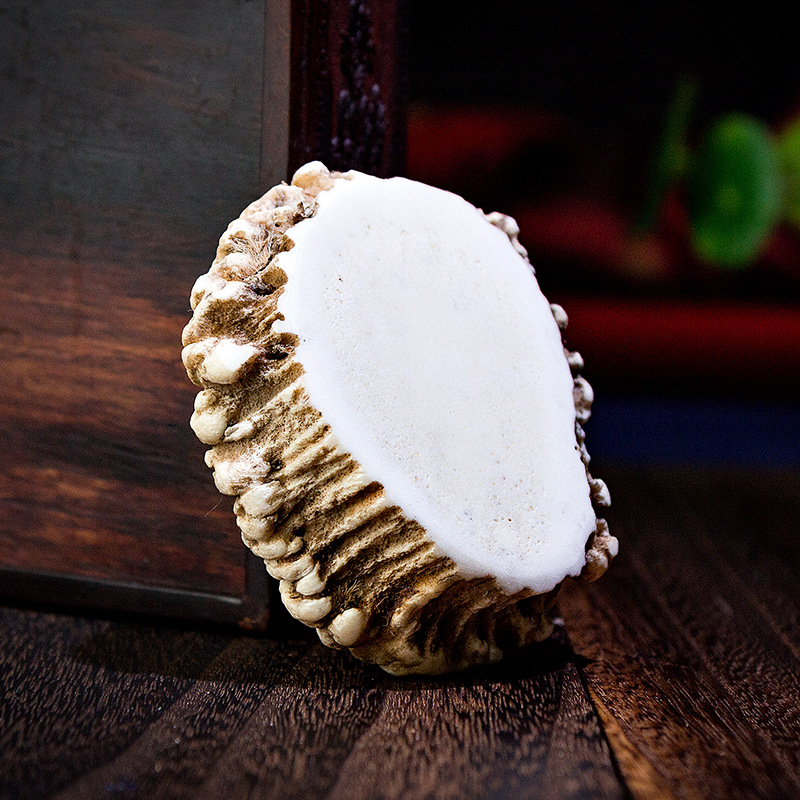 Antler plate hand carved