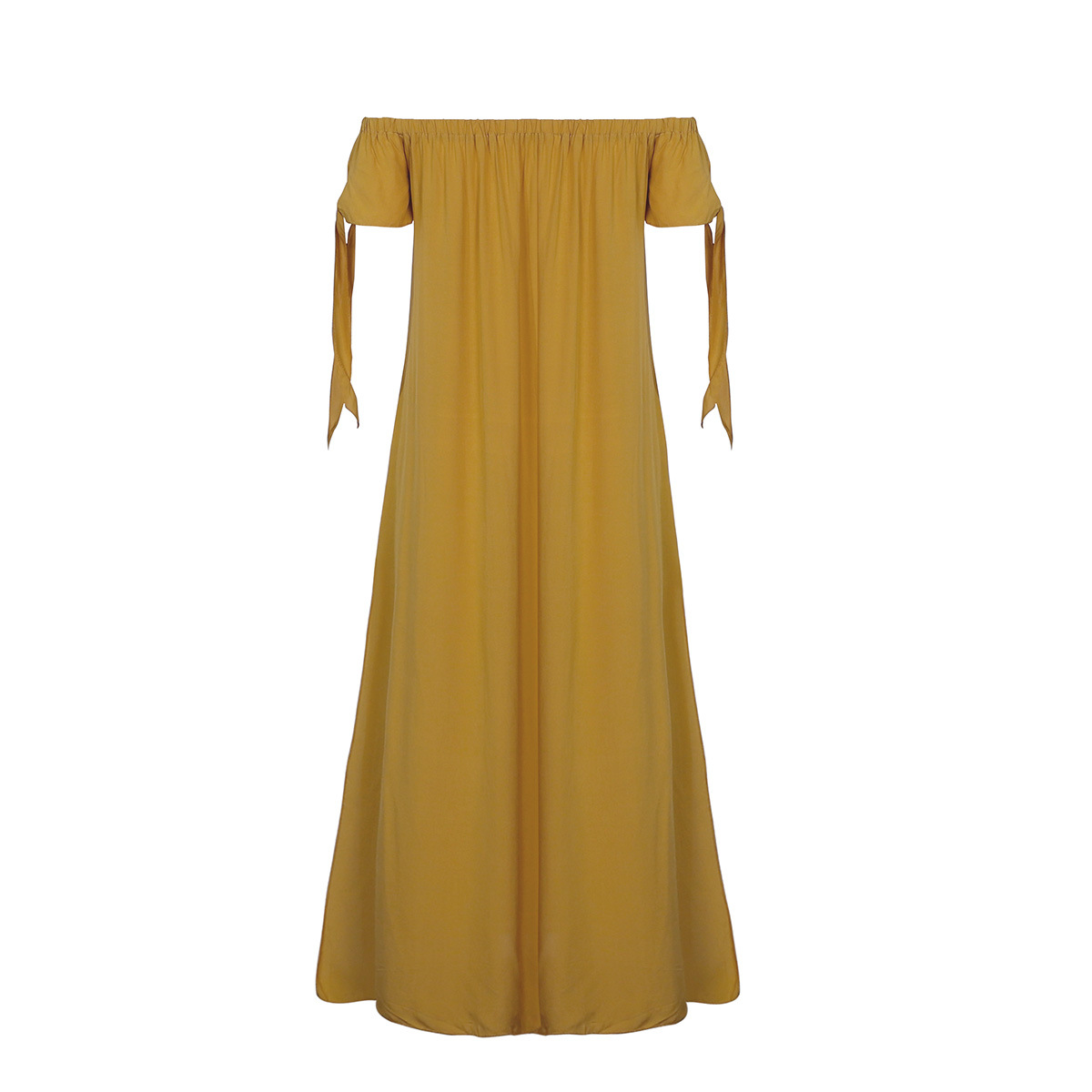 Straight shoulder split beach skirt