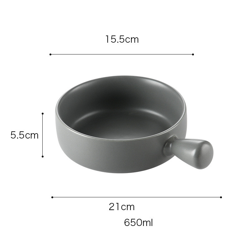 Special ceramic plate for oven with handle Grey - Shop at LoveMi