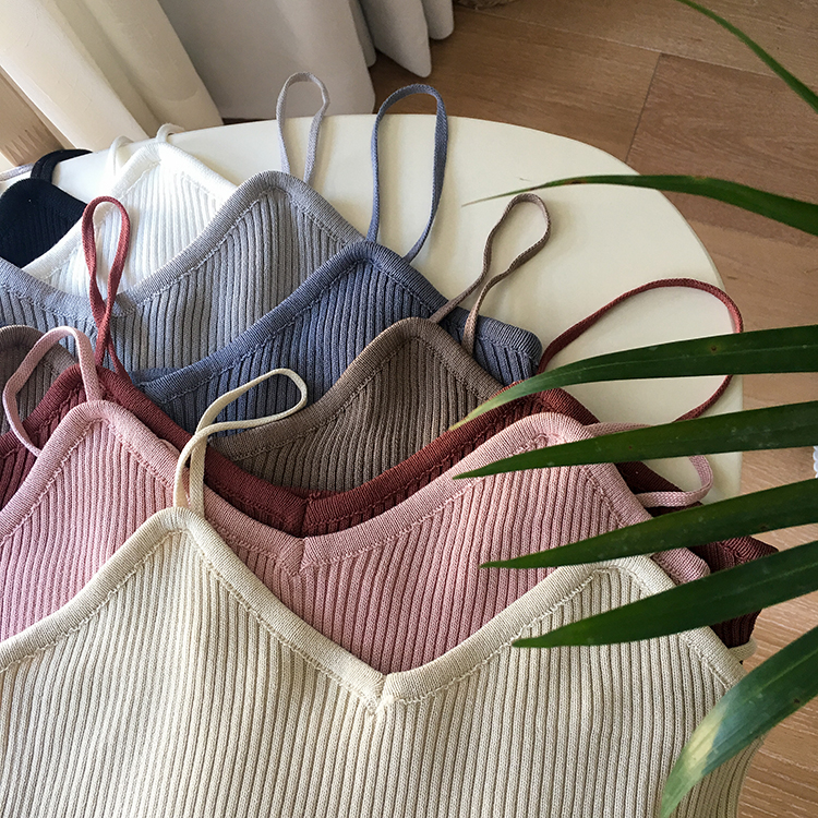 Summer Korean wild solid color sling