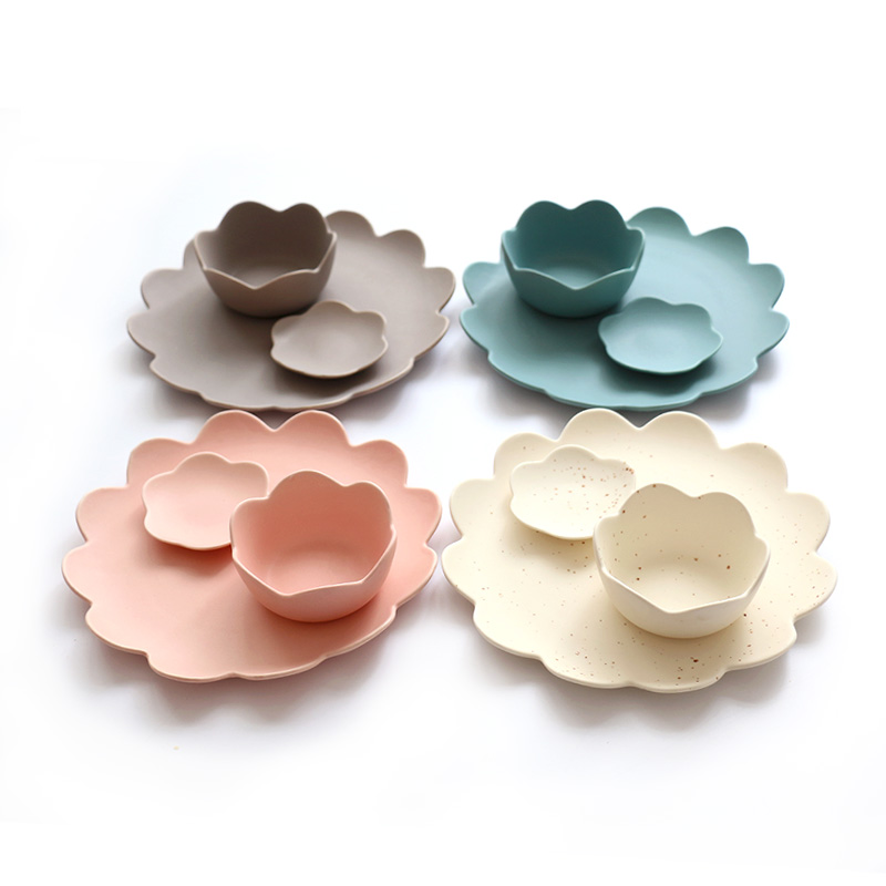 Ceramic frosted lace plate