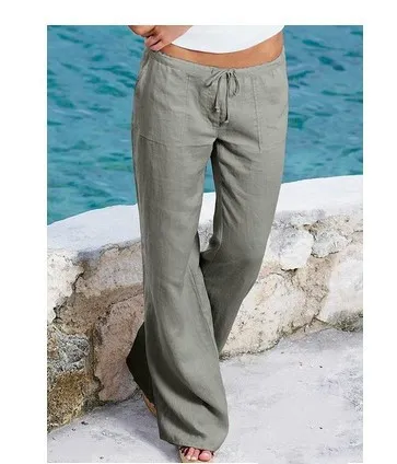Women's loose trousers with pockets Grey - Shop at LoveMi