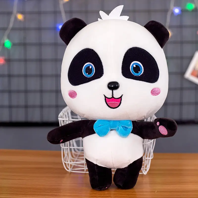 Baby bus panda plush doll
