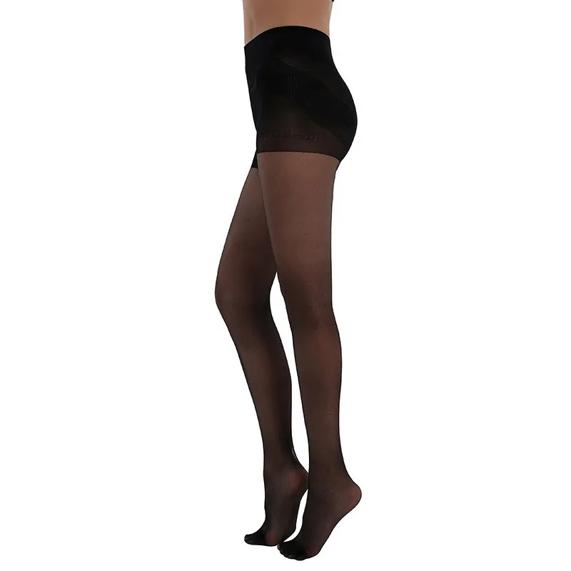 High waist tights slim stockings - Black