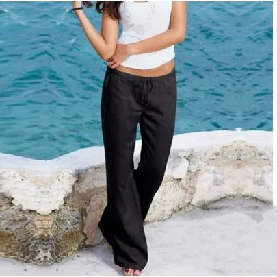 Women's loose trousers with pockets Black - Shop at LoveMi