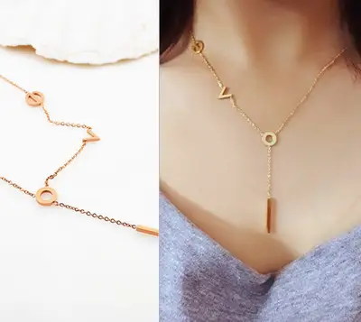 Multi-layer portrait sweater chain