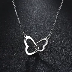 Titanium Steel Love Necklace - Silver - View 1