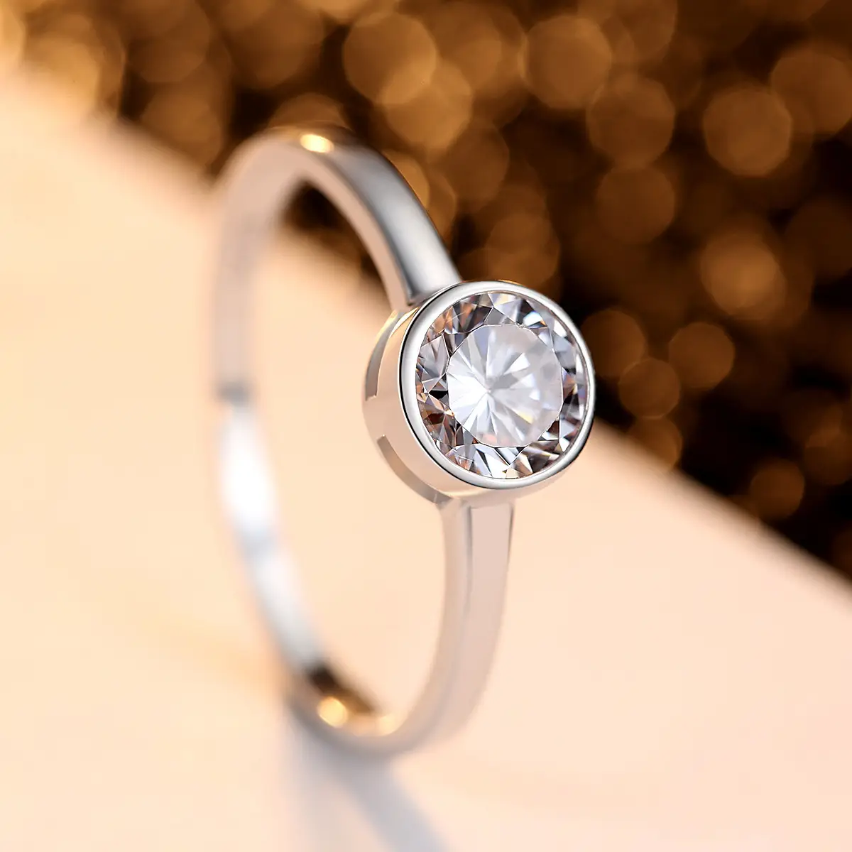 Ladies Ring Simple Ruili Engagement Silver Ring