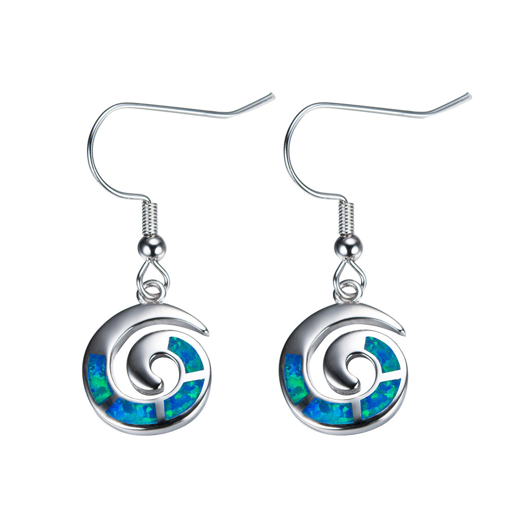 Spiral earrings in sterling silver