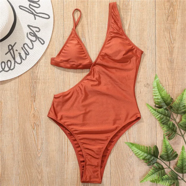 Triangle cup sexy swimsuit bikini Coffee - Shop at LoveMi