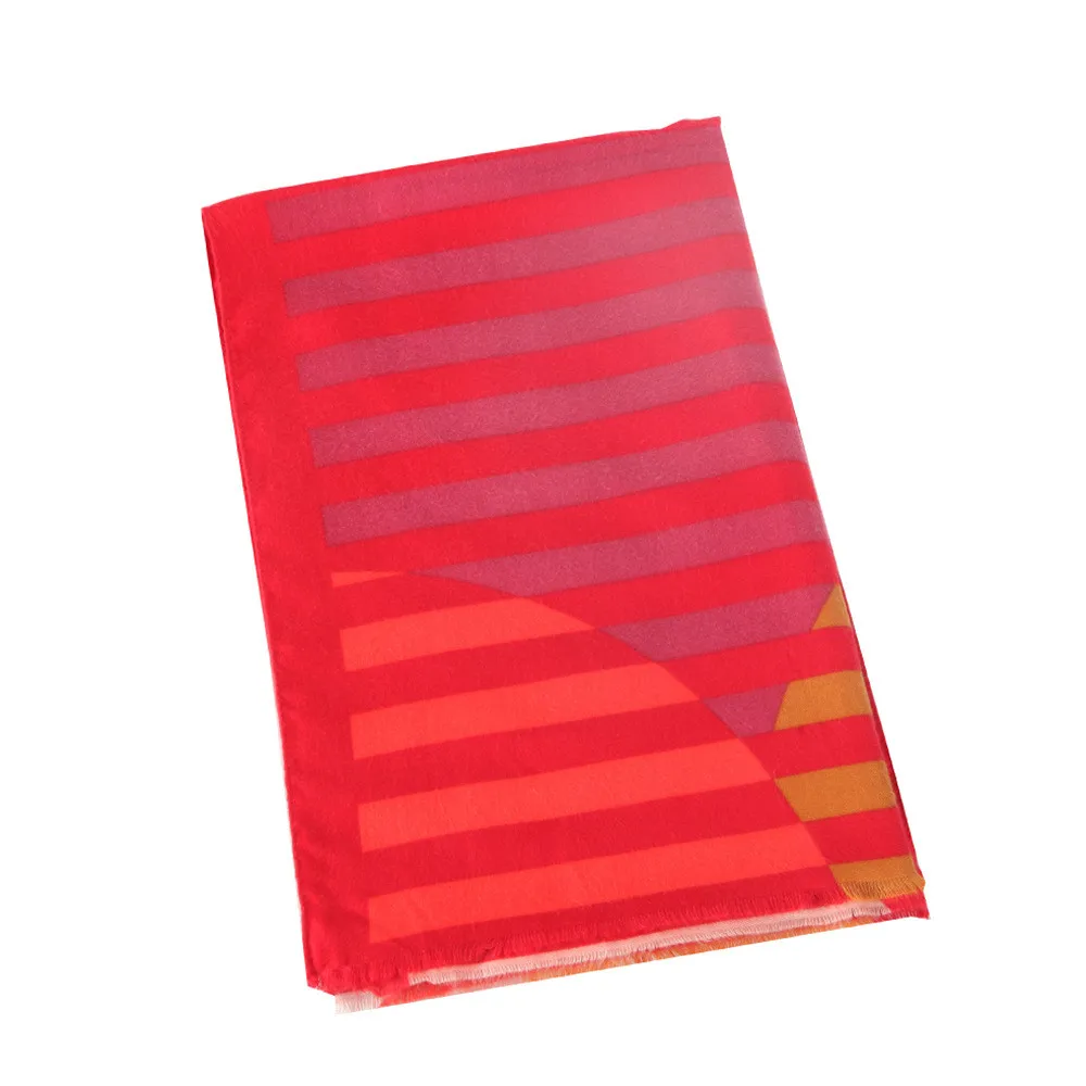 Dot pattern cotton scarf extra large scarf - Red