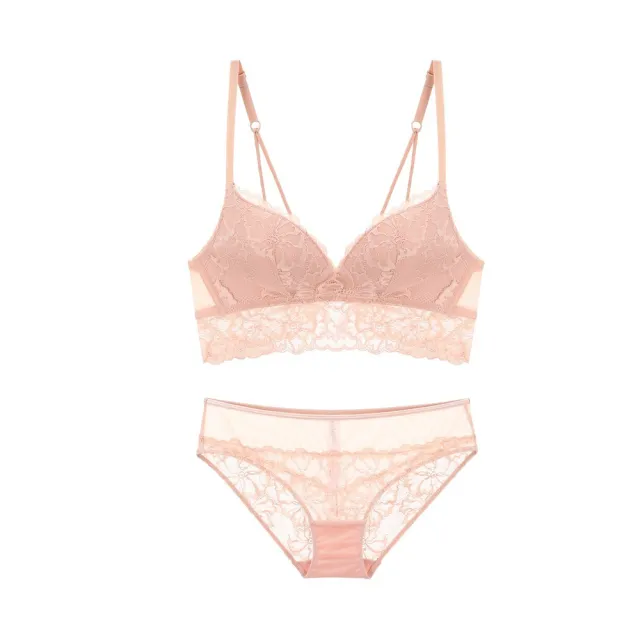 French retro lace underwear Pink - Shop at LoveMi