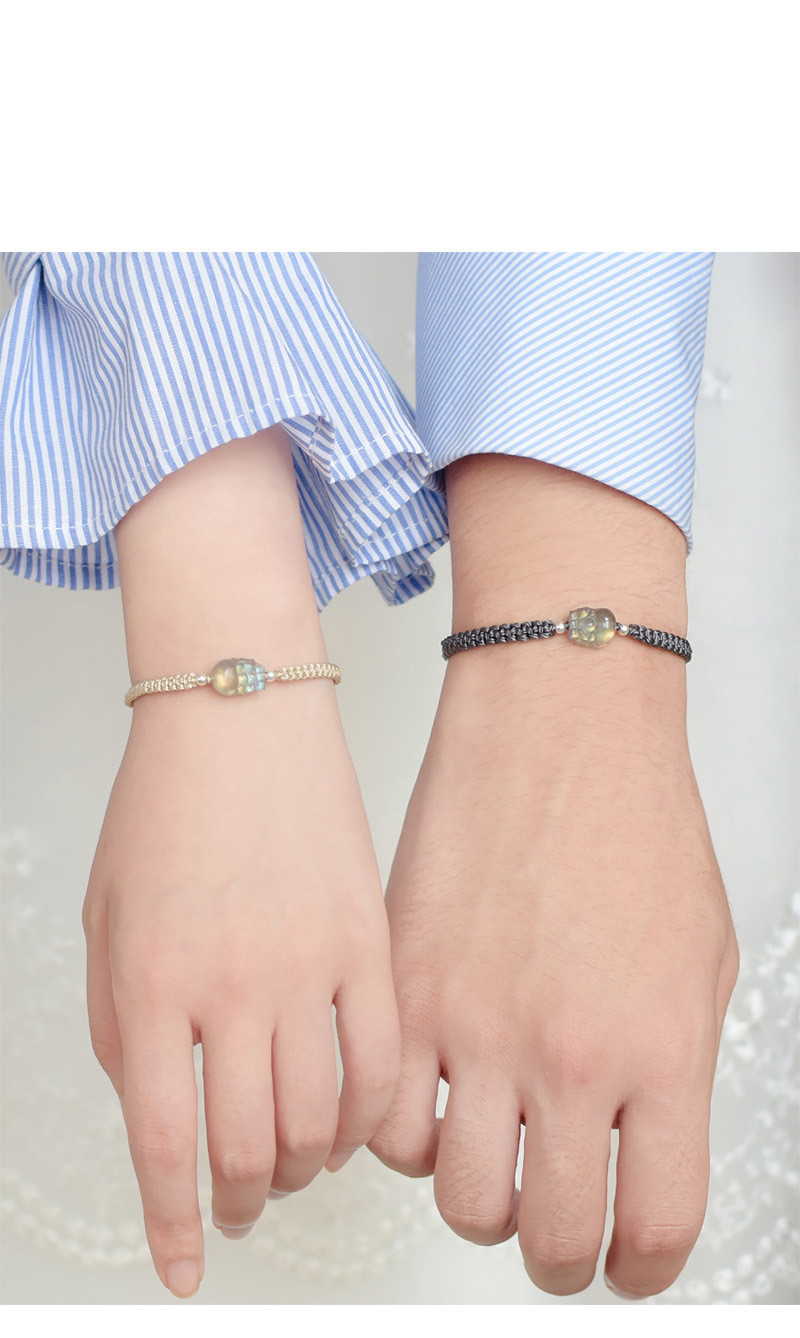 Natural Crystal Brave Braided Bracelet