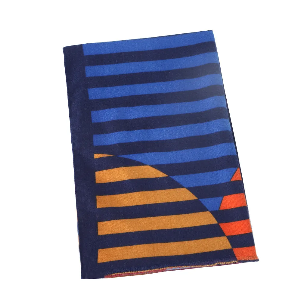 Dot pattern cotton scarf extra large scarf - Blue