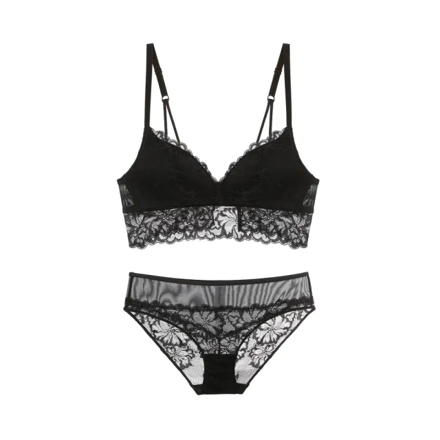 French retro lace underwear Black - Shop at LoveMi