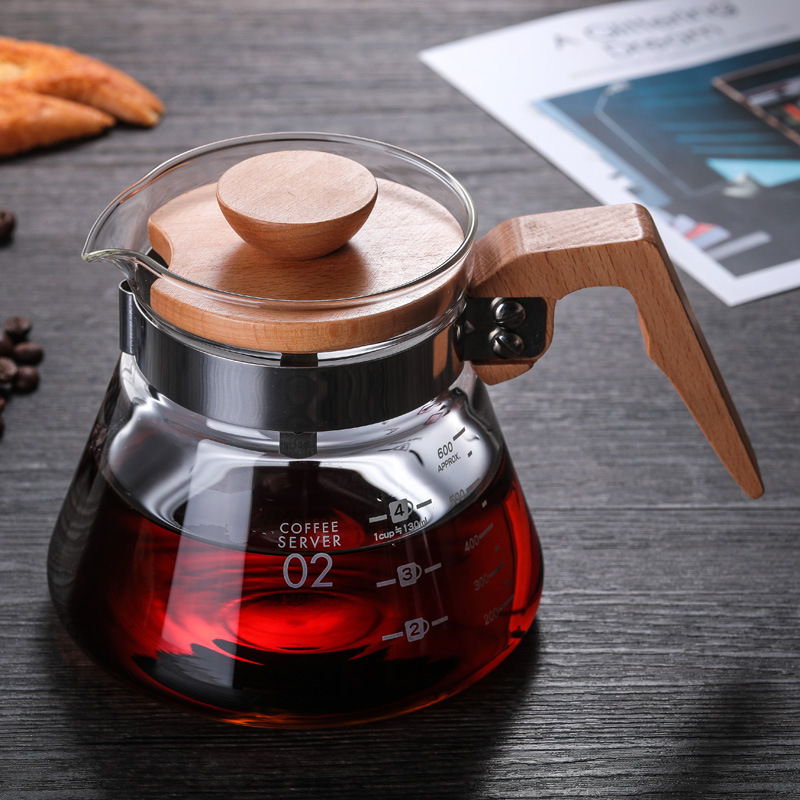 High temperature resistant glass coffee pot