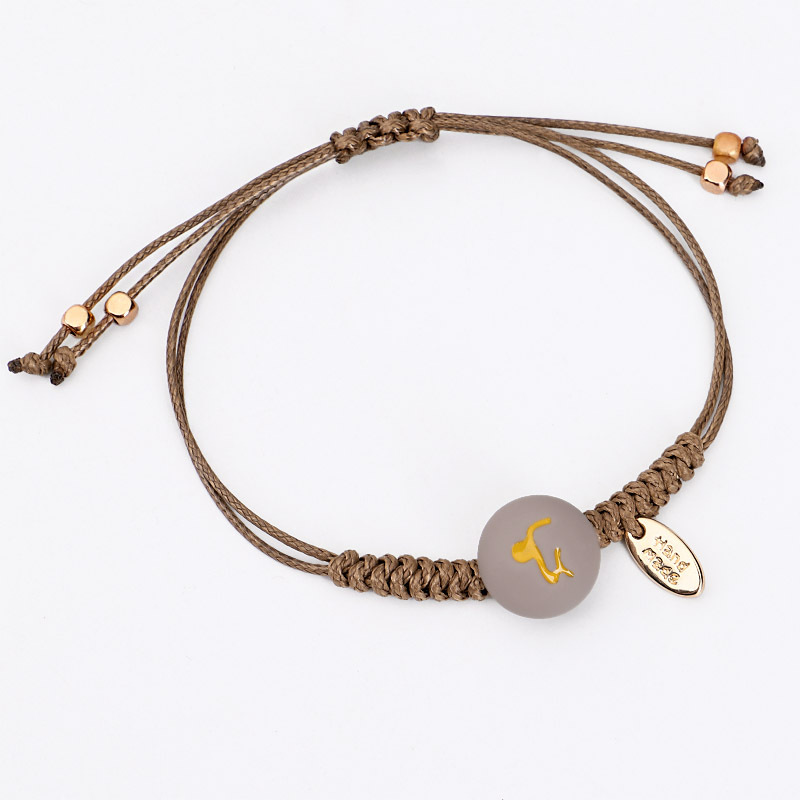 Ceramic Bead Wax Thread Hand Woven Color Bracelet