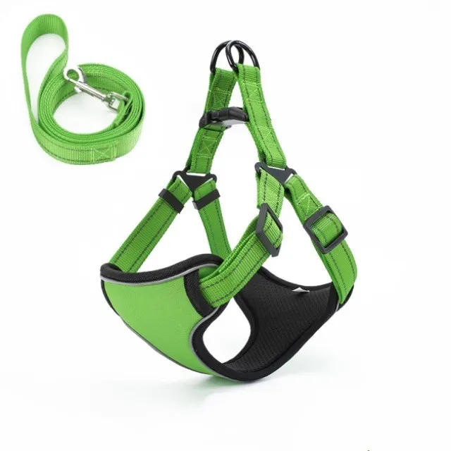 Vest style dog walking rope rope Green - Shop at LoveMi