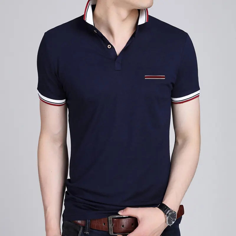 Lapel Short Sleeve T-shirt Men
