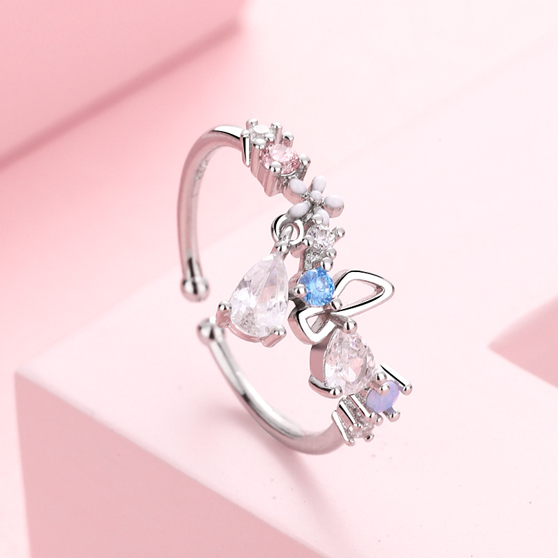 Female romantic Japanese wreath ring