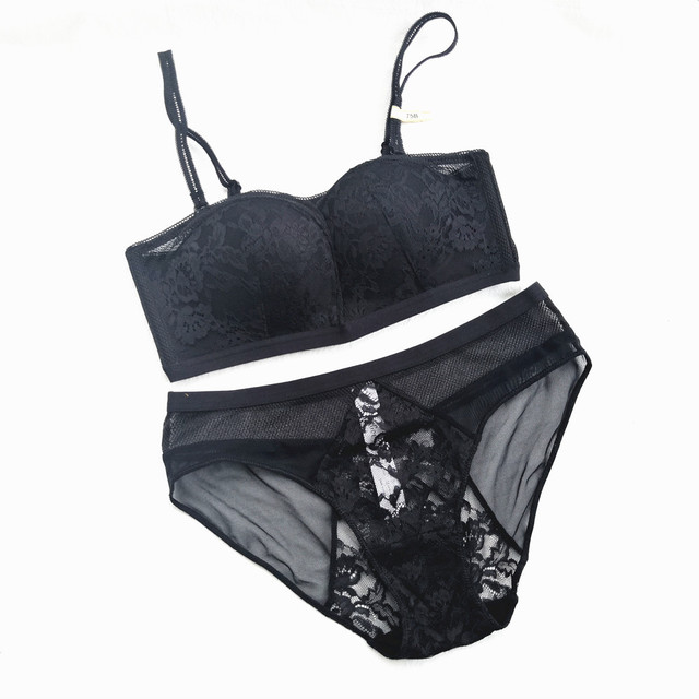 No steel ring bra set with lace - Image 2