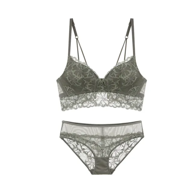 French retro lace underwear Green - Shop at LoveMi