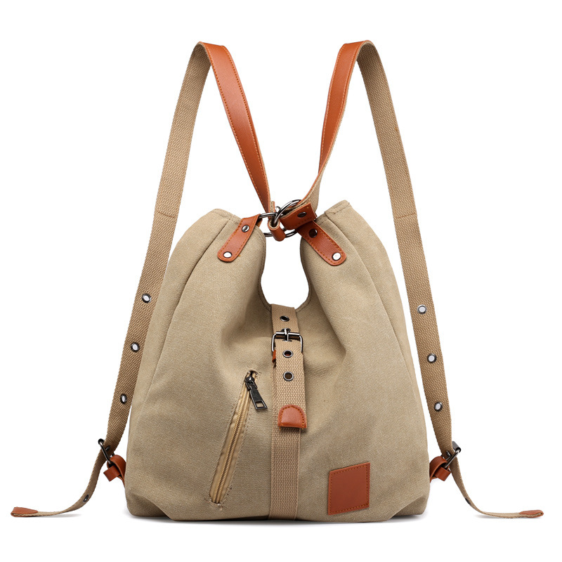 Multifunctional triple bucket oblique backpack