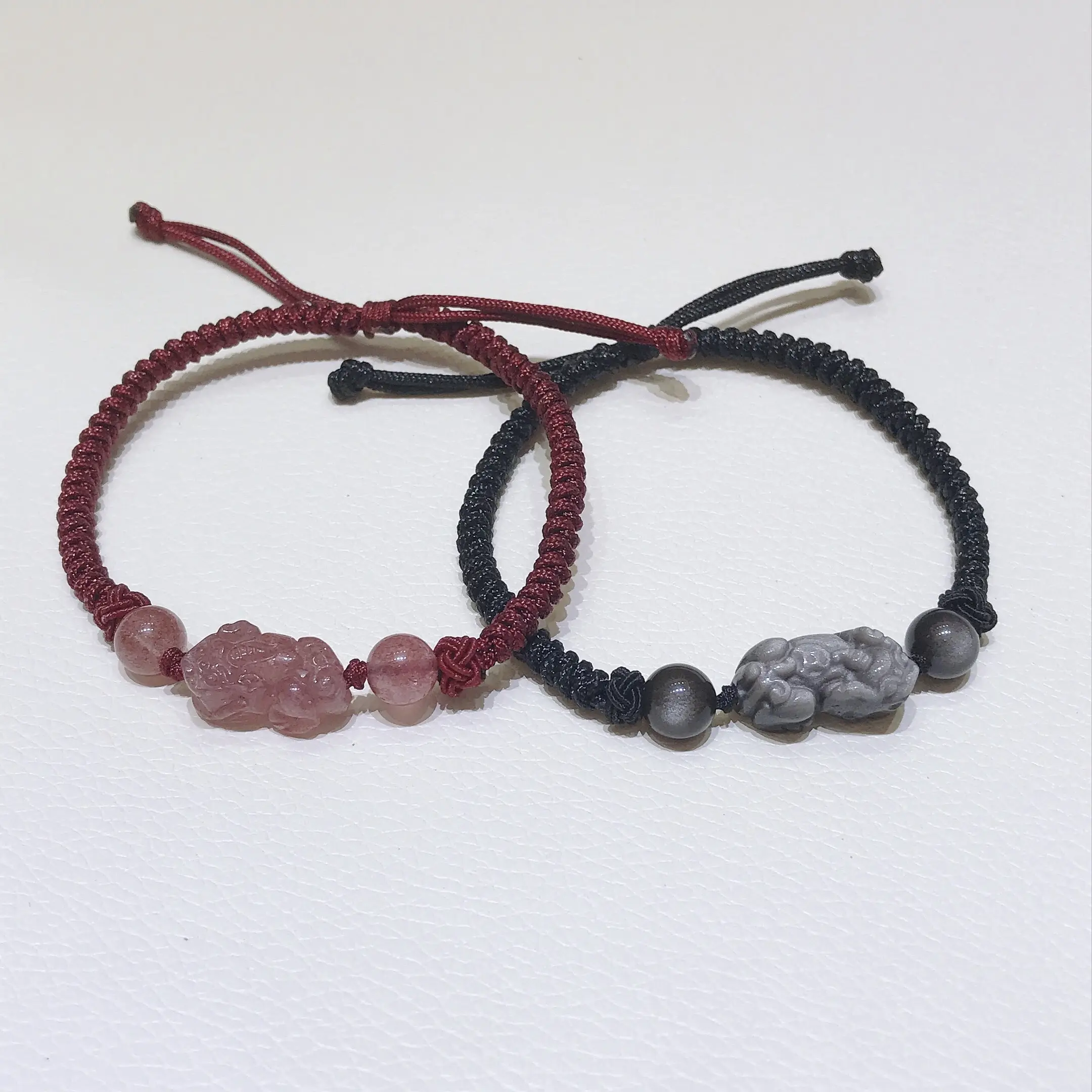 Couple brave braided crystal bracelet