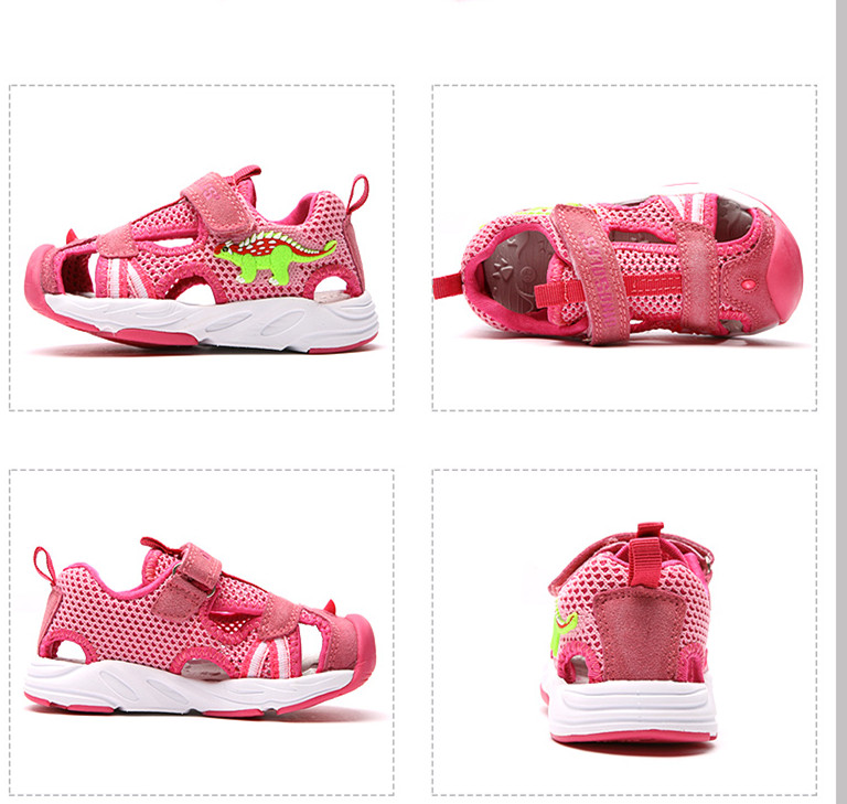 Soft bottom flashing dinosaur sandals