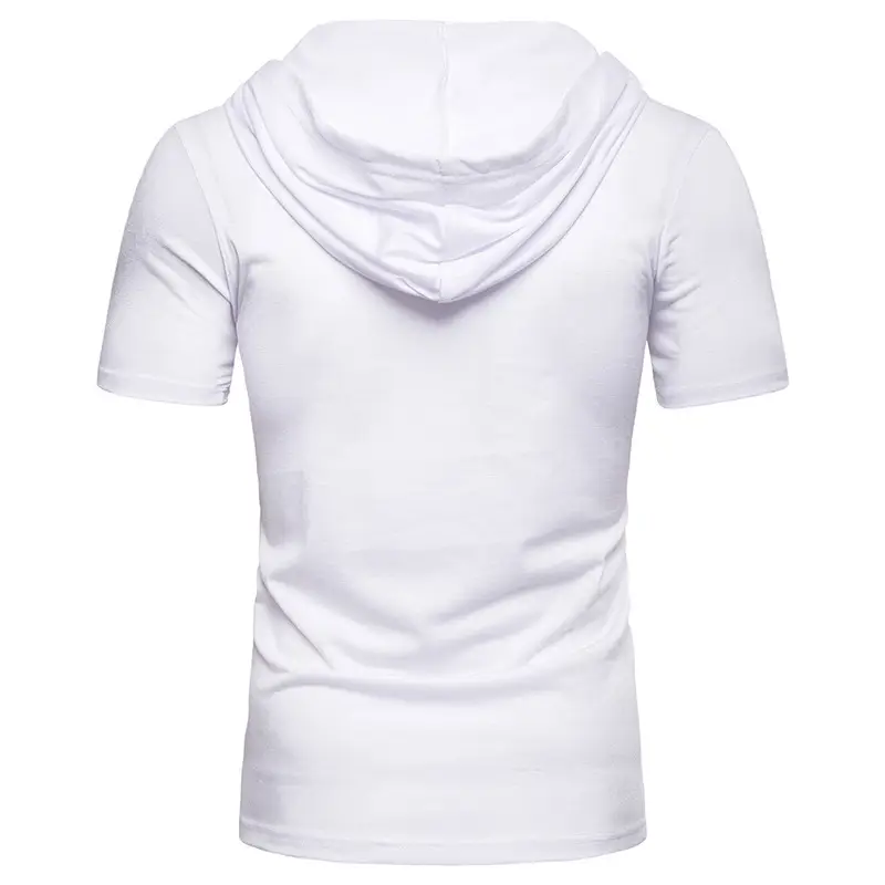 Hooded short-sleeved sweater men's cotton