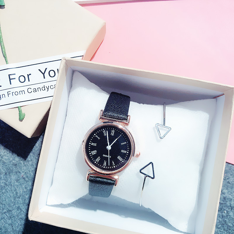 Geschenkbox Damen Quarzuhr + Dreieck Armband - elegantes Roségold " - Bild 10 von 10