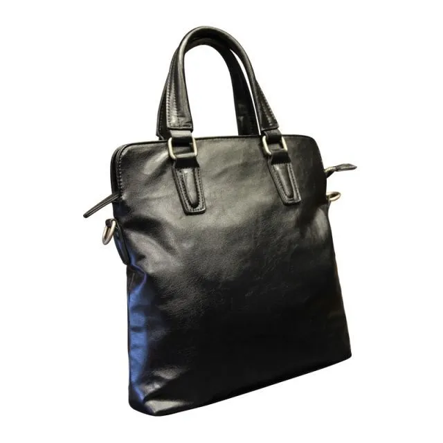 Men's Shoulder Crossbody Briefcase - Black