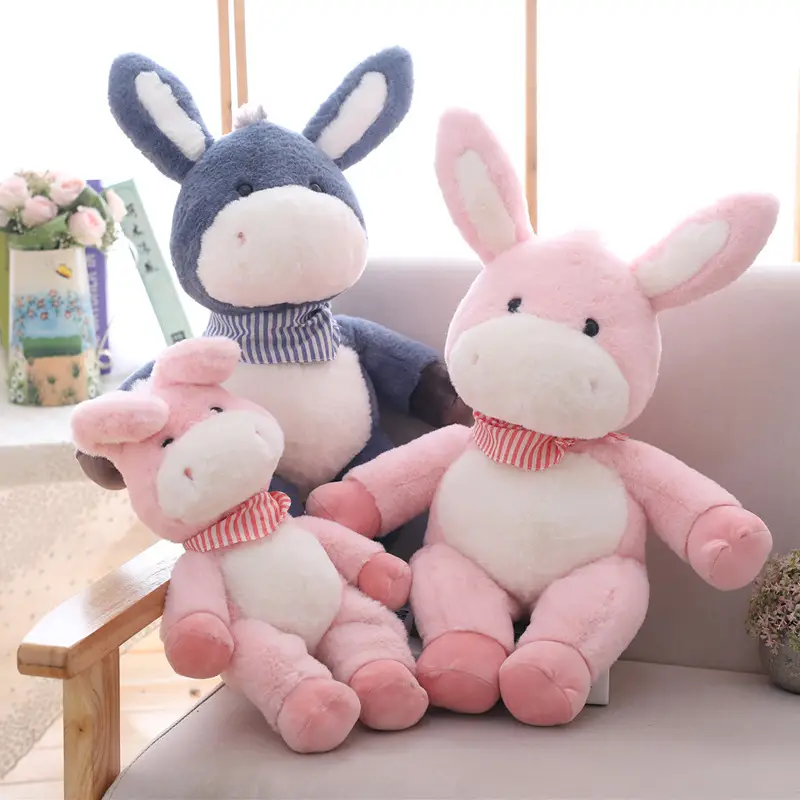 Donkey doll plush toy moving ear doll