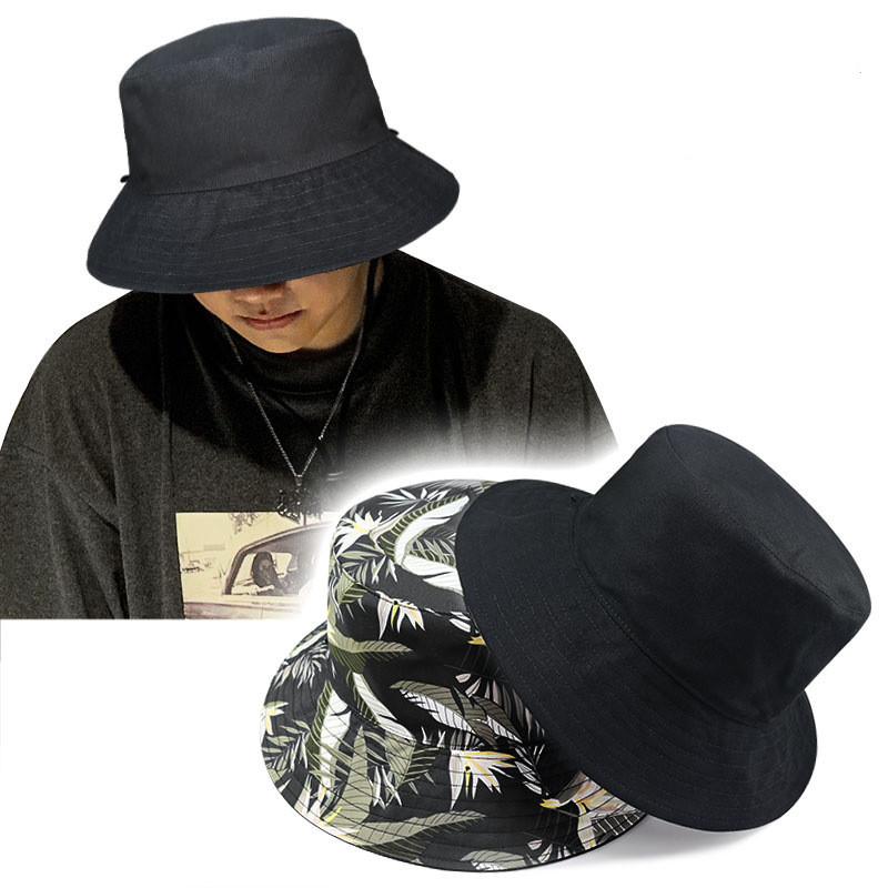 casual double face printed large sun hat