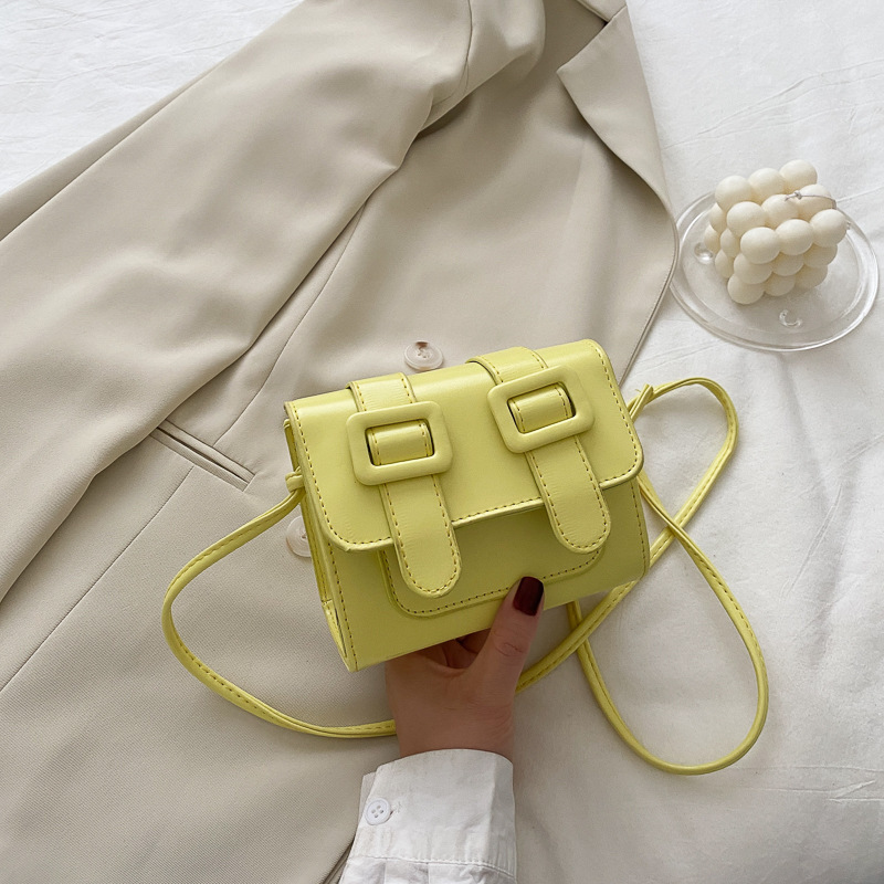 Thailand Cambridge bag fashion texture wild messenger bag Yellow - Shop at LoveMi