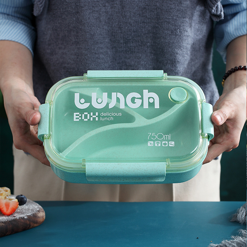 Round double-layer lunch box