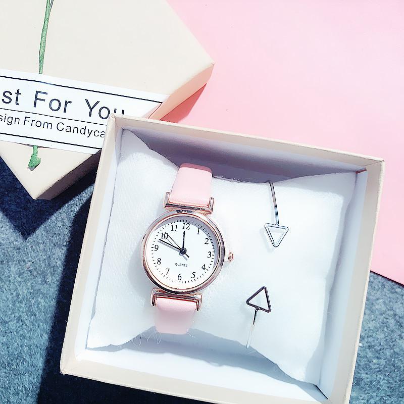 Geschenkbox Damen Quarzuhr + Dreieck Armband - elegantes Roségold " - Bild 7 von 10