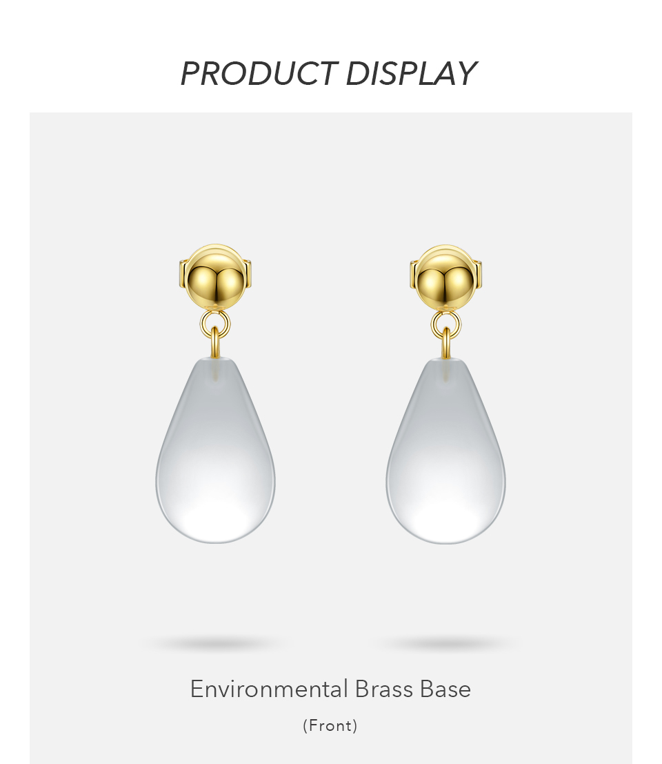 Transparent drop earrings