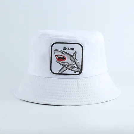 Embroidered casual flat top hat White - Shop at LoveMi