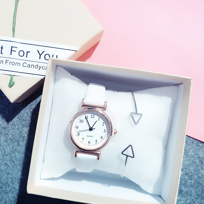Geschenkbox Damen Quarzuhr + Dreieck Armband - elegantes Roségold " - Bild 8 von 10