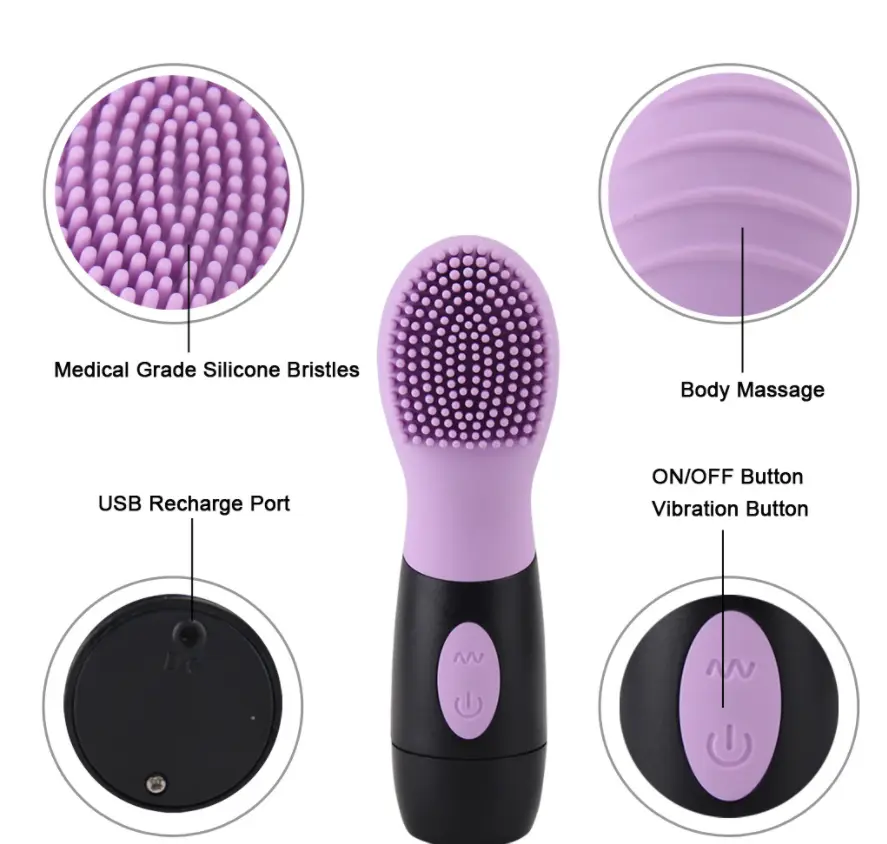 Silicone Facial Massager vibration cleaner