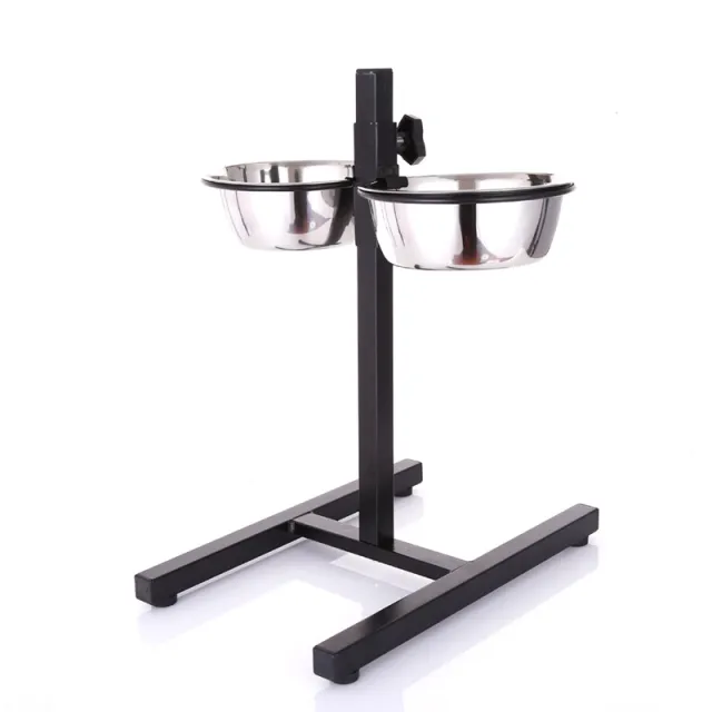 Stainless steel liftable dog bowl Black - Shop at LoveMi