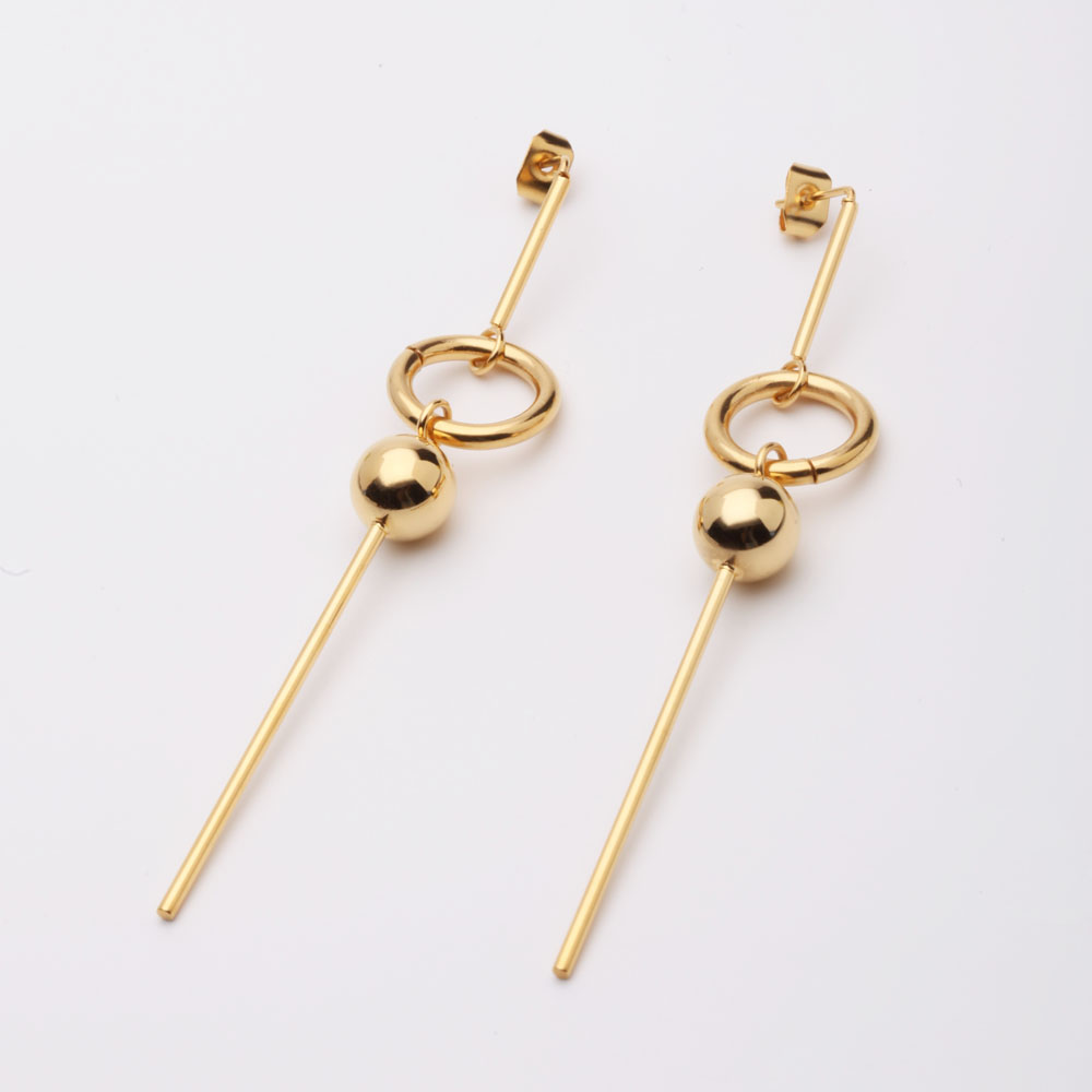 Circle Metal Ball Studs